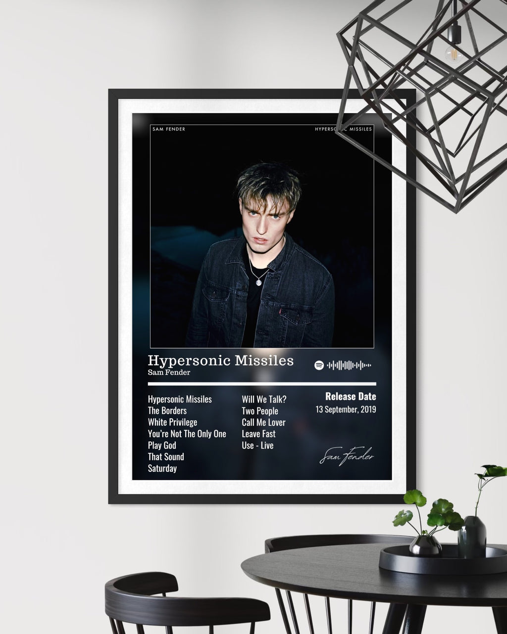 Hypersonic Missiles - Sam Fender Inspired Album Poster - USA