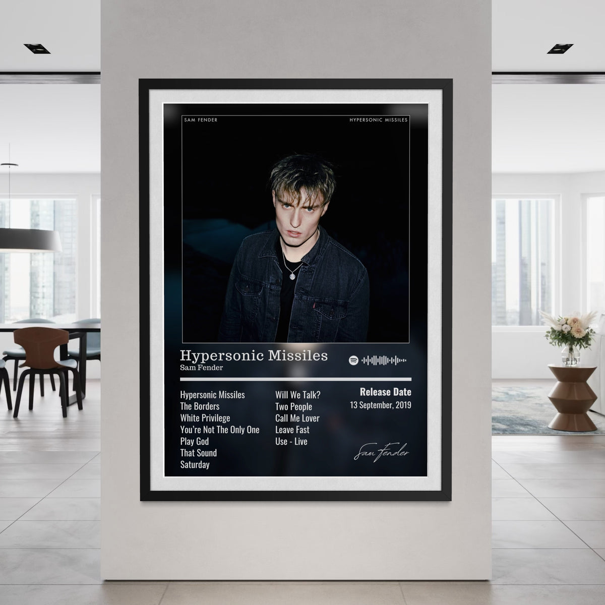 Hypersonic Missiles - Sam Fender Inspired Album Poster - USA