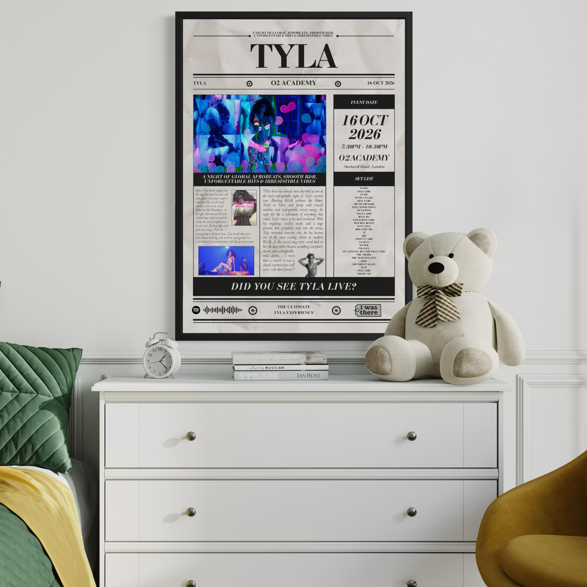 Tyla - Personalised Newspaper Style Concert Poster (USA Tour)