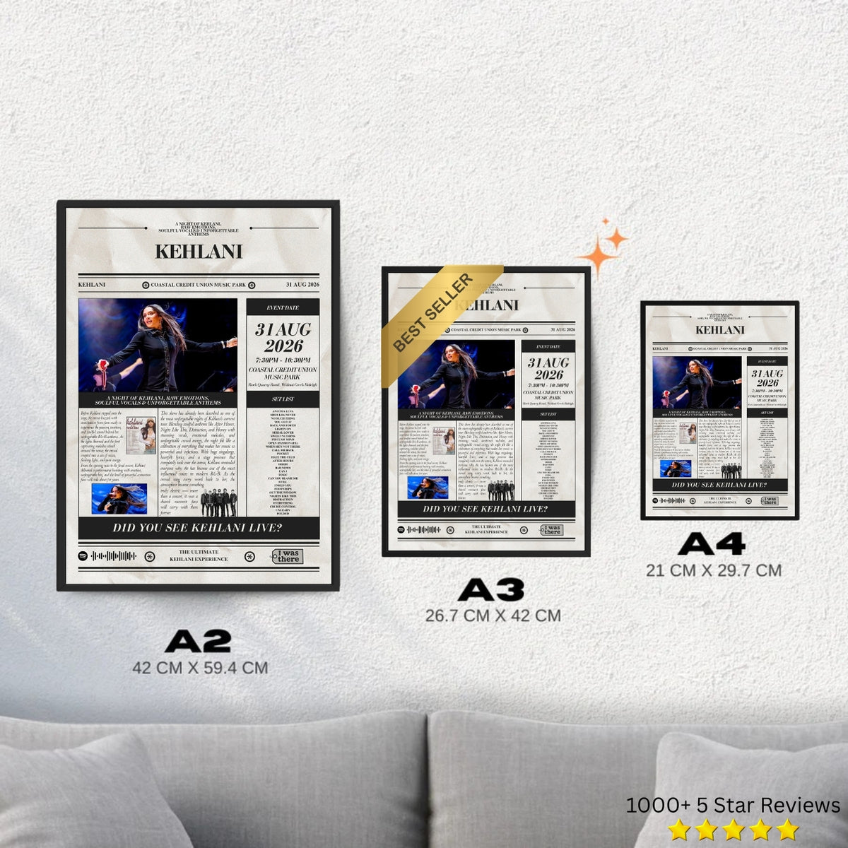 Kehlani - Personalised Newspaper Style Concert Poster (USA Tour)