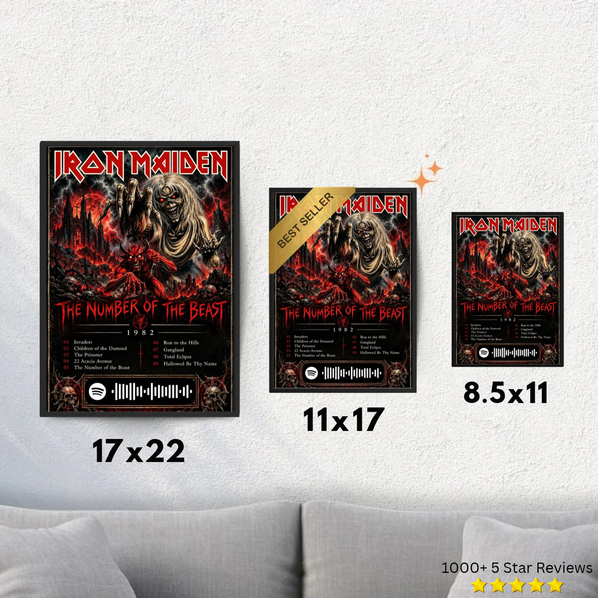 The Number of the Beast - Iron Maiden Inspired Album Poster - USA