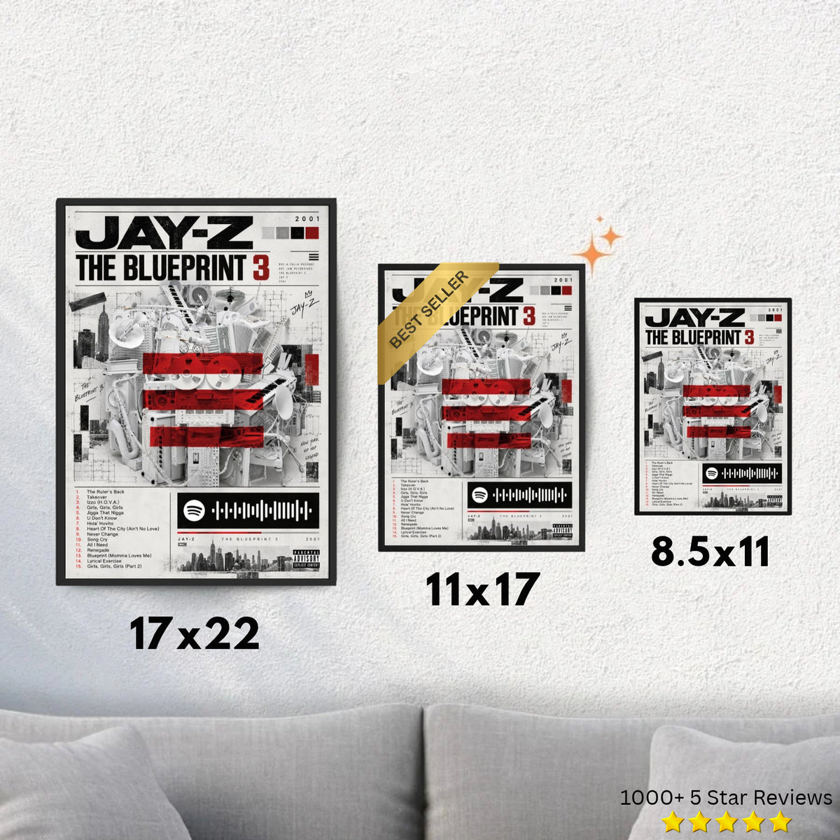 The Blueprint - Jay-Z Inspired Album Poster - USA