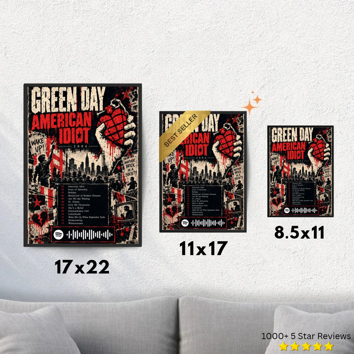 American Idiot - Green Day Inspired Album Poster - USA
