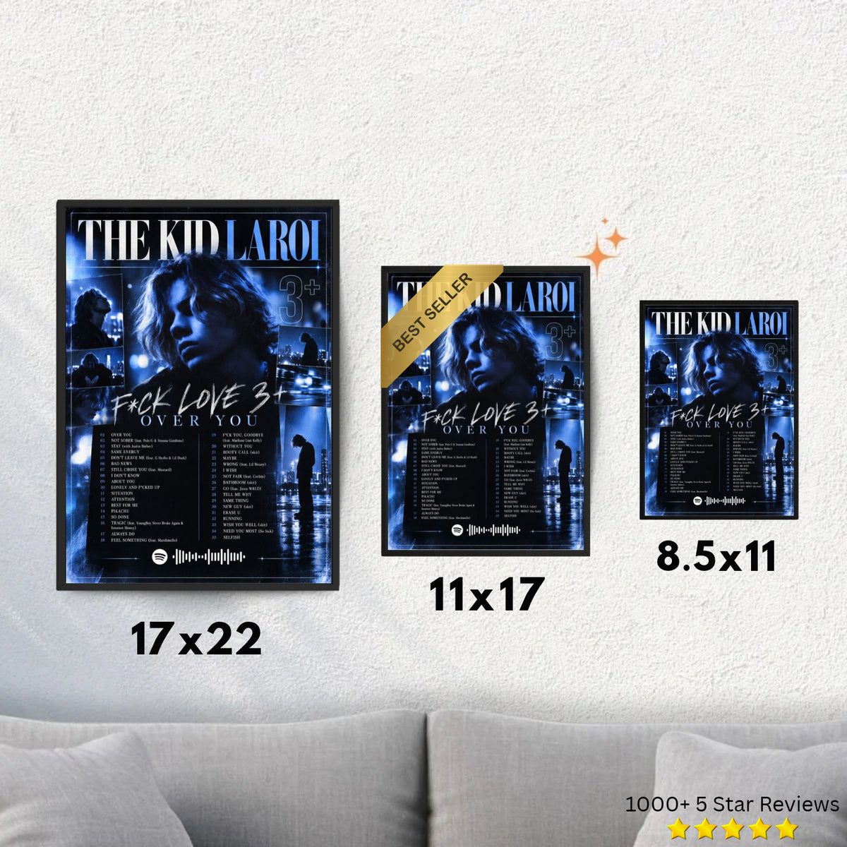 F*CK LOVE - The Kid LAROI Inspired Album Poster - USA