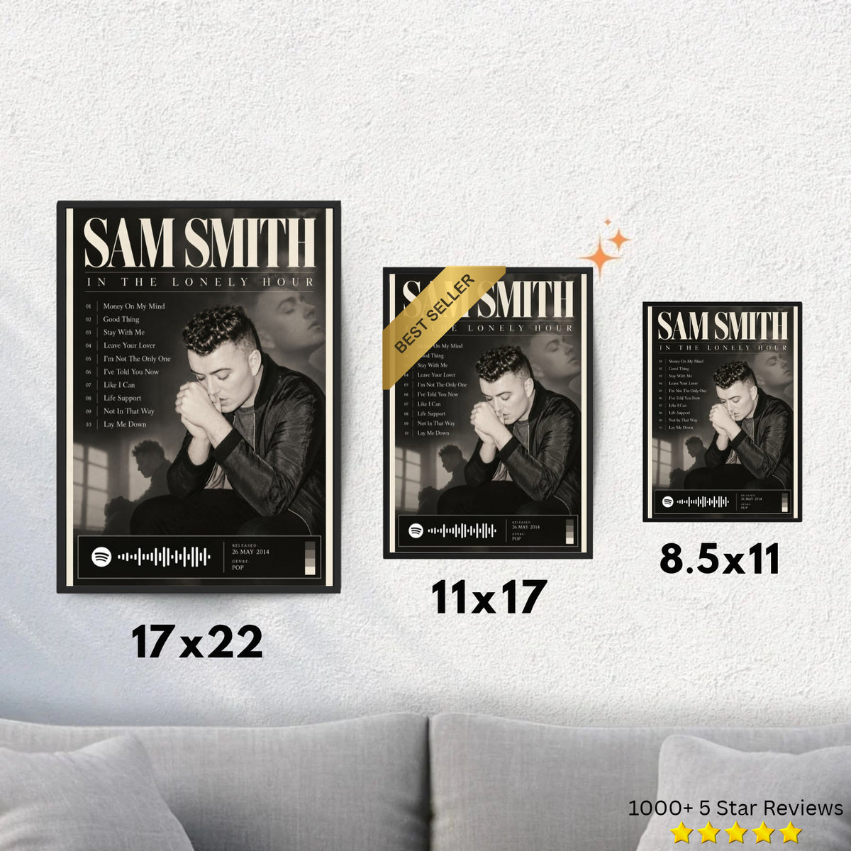 In the Lonely Hour - Sam Smith Inspired Album Poster - USA