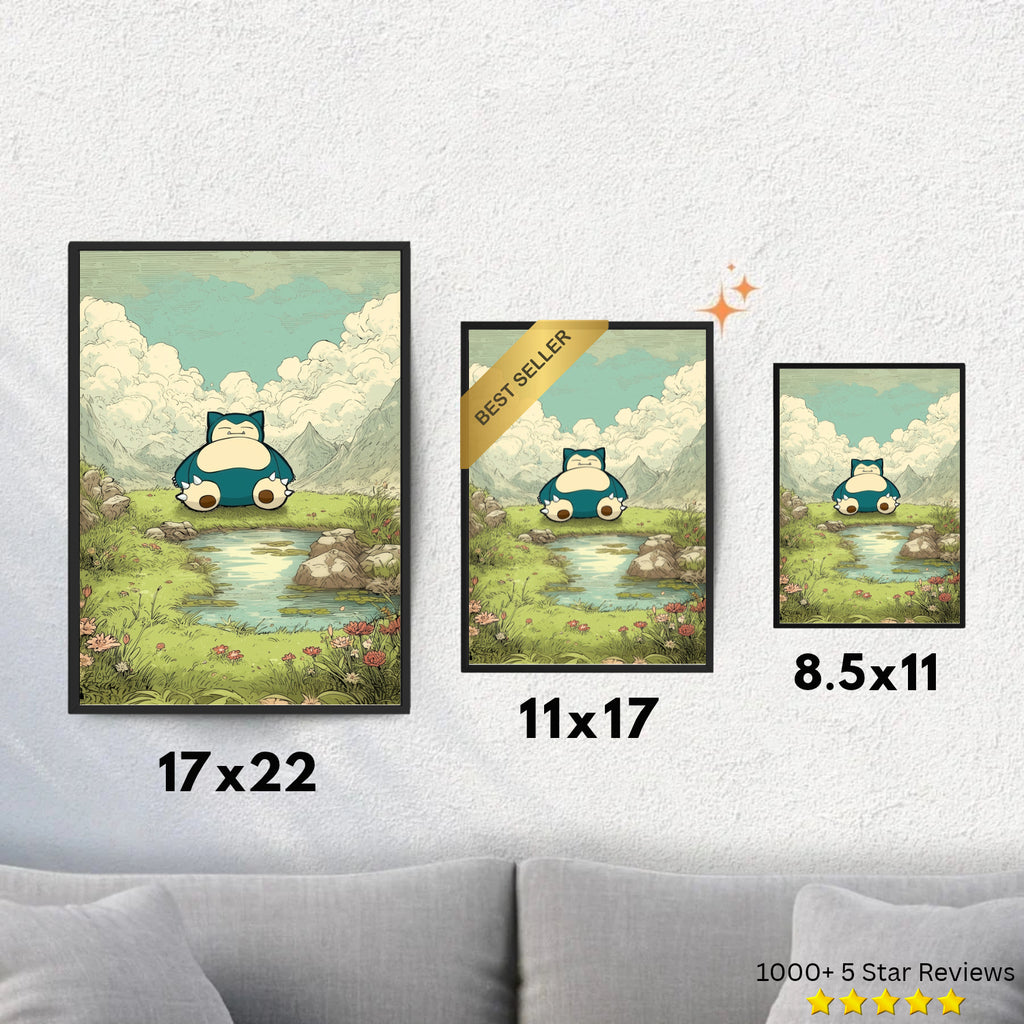 Snorlax - Pokemon Inspired Album Poster - USA