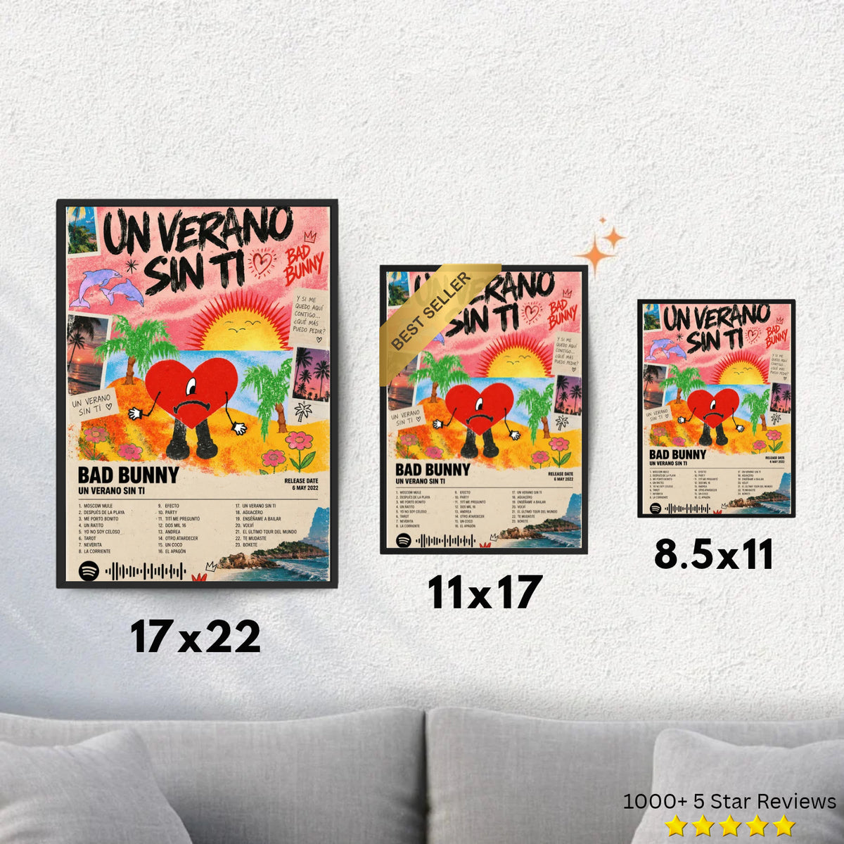 Un Verano Sin Ti - Bad Bunny Inspired Album Poster - USA