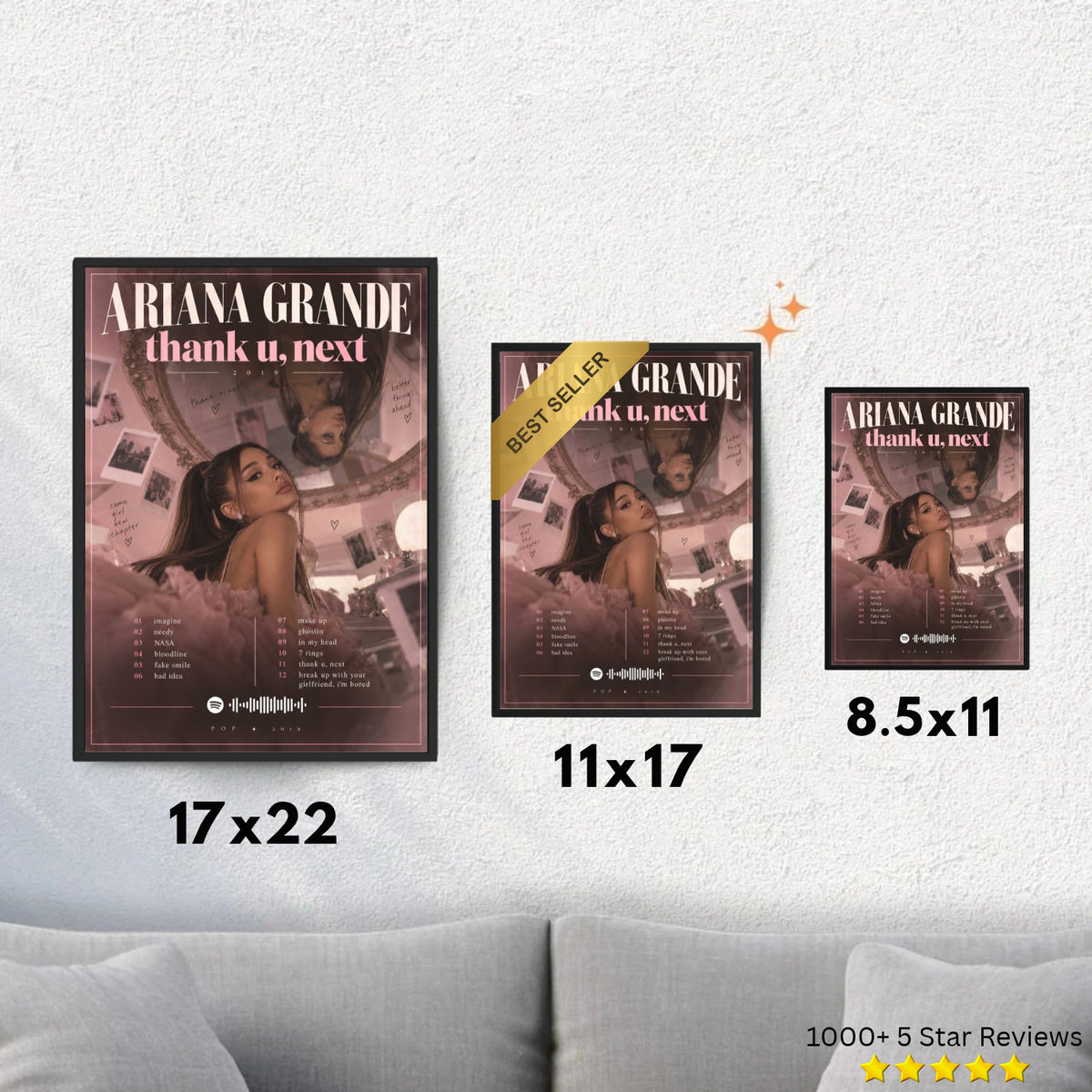 thank u, next - Ariana Grande Inspired Album Poster - USA