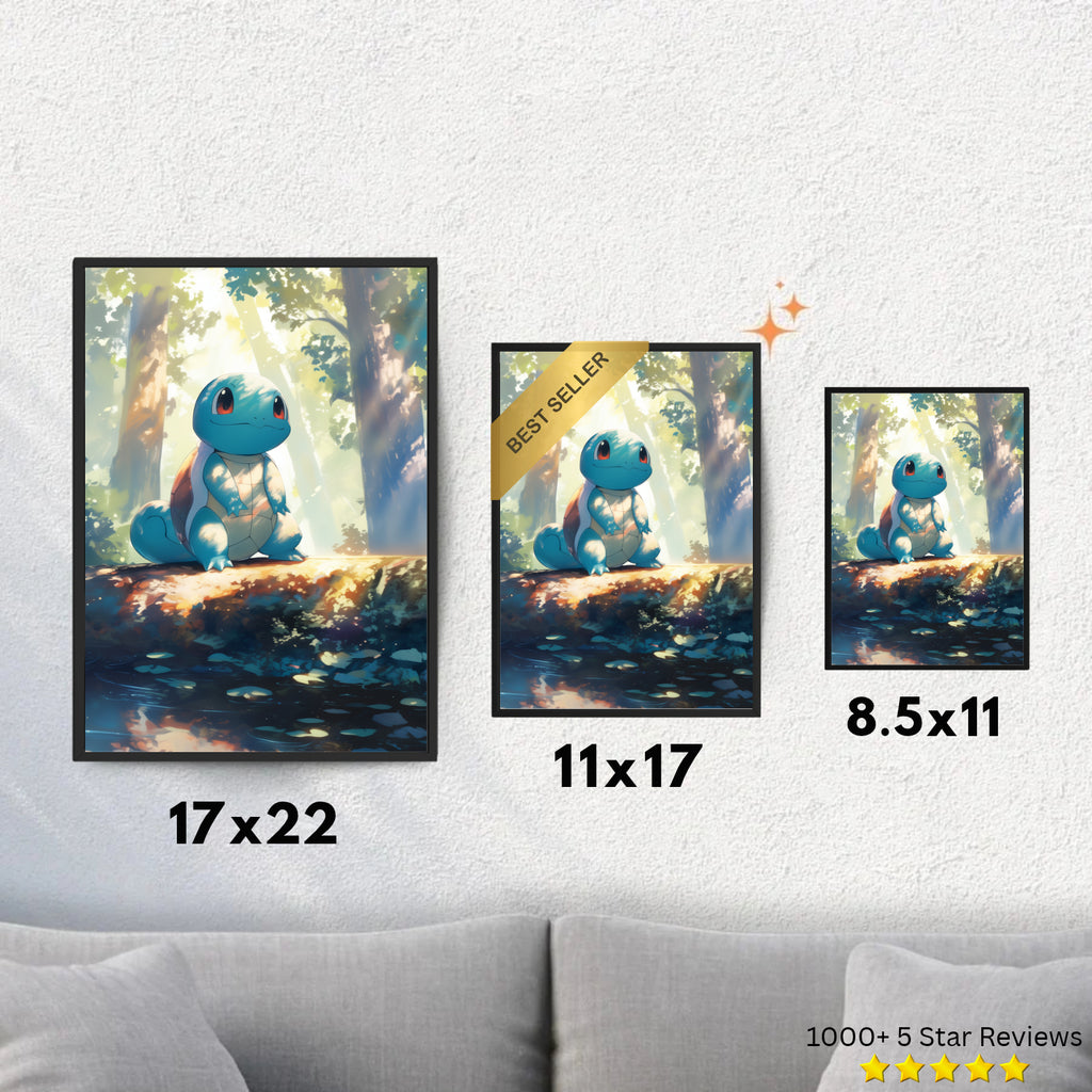 Squirtle - Pokemon Inspired Album Poster - USA