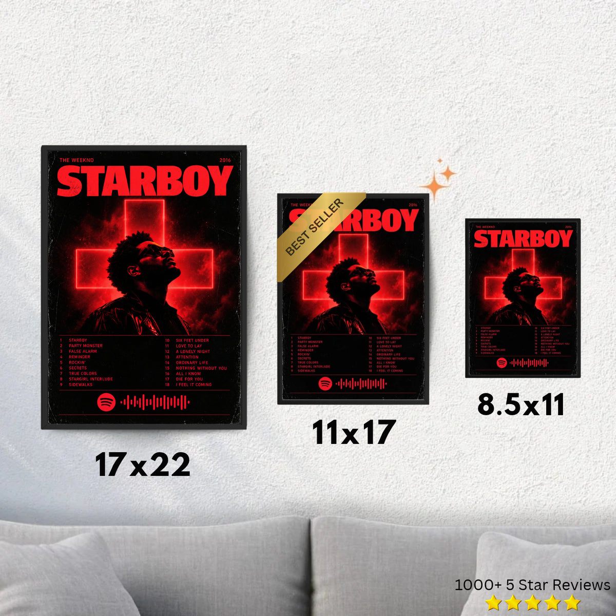 Starboy - The Weeknd Inspired Album Poster - USA