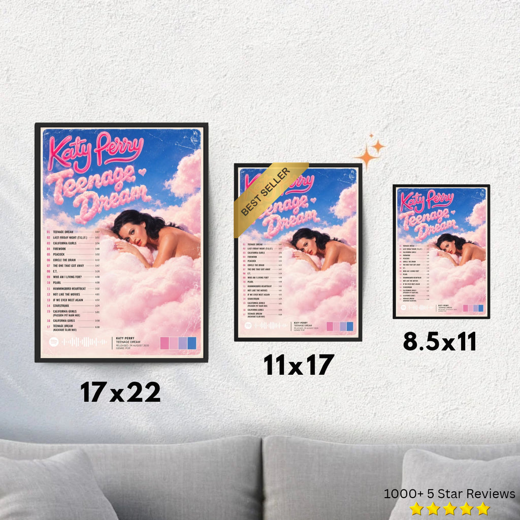 Teenage Dream - Katy Perry Inspired Album Poster - USA
