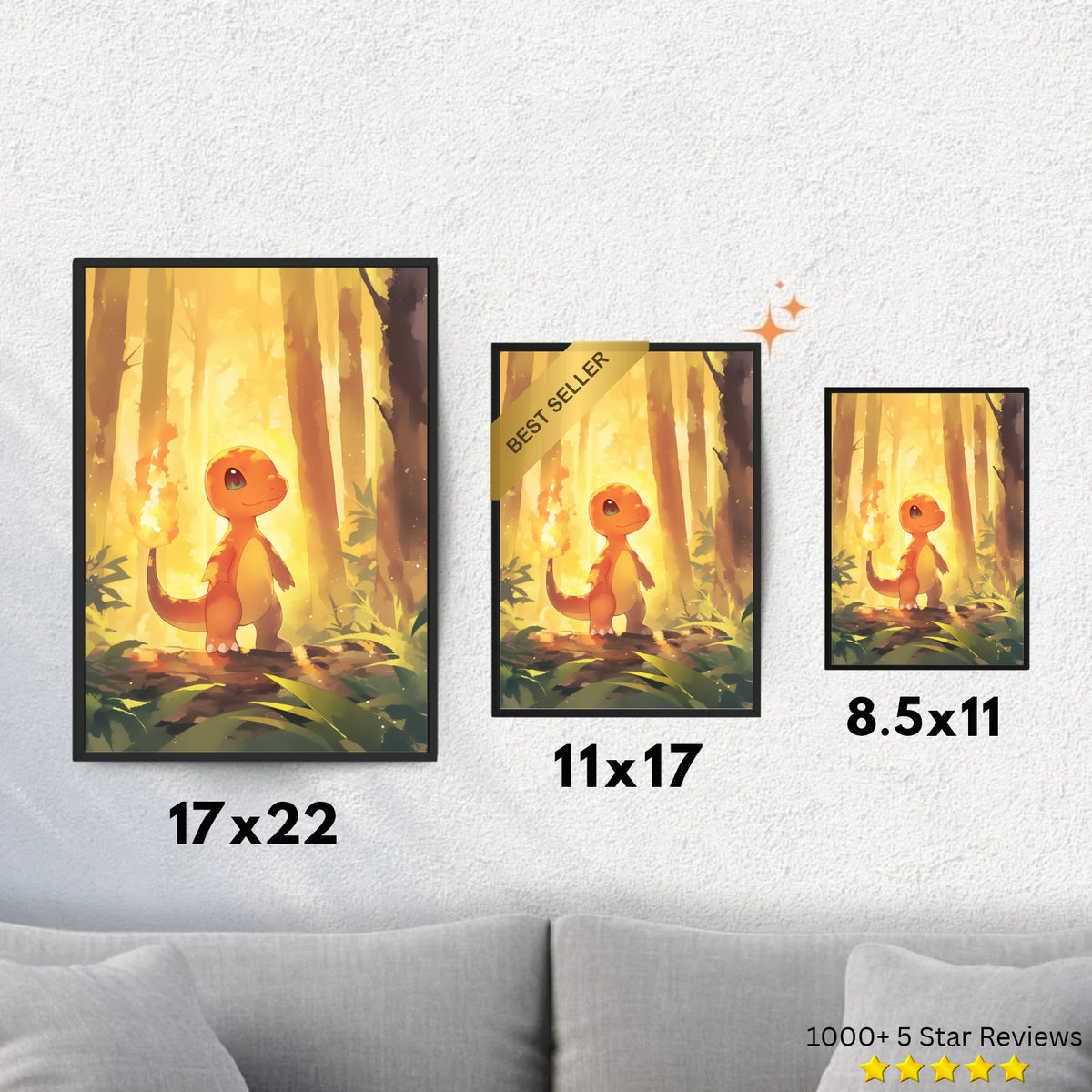Charmander - Pokemon Inspired Album Poster - USA