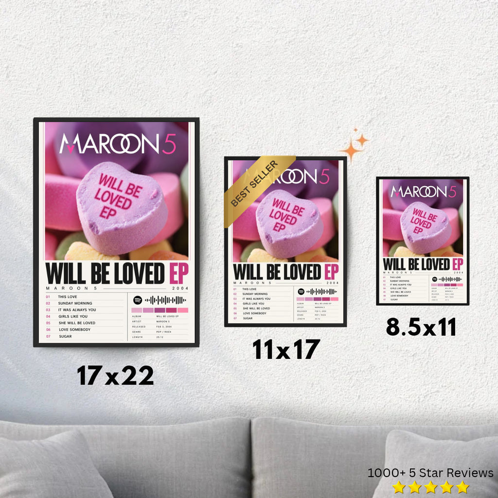 The Will Be Loved EP - Maroon 5 Inspired Album Poster - USA