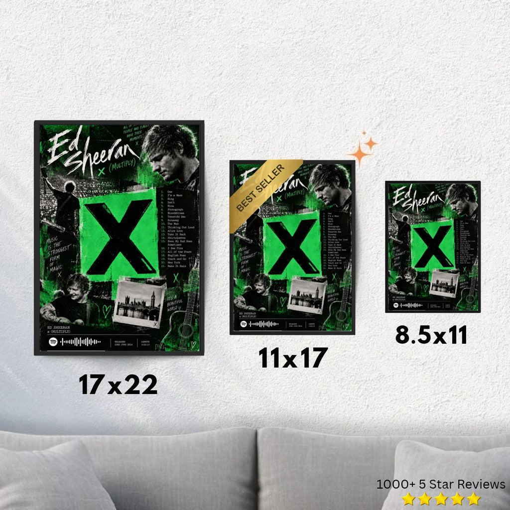 × - Ed Sheeran Inspired Album Poster - USA