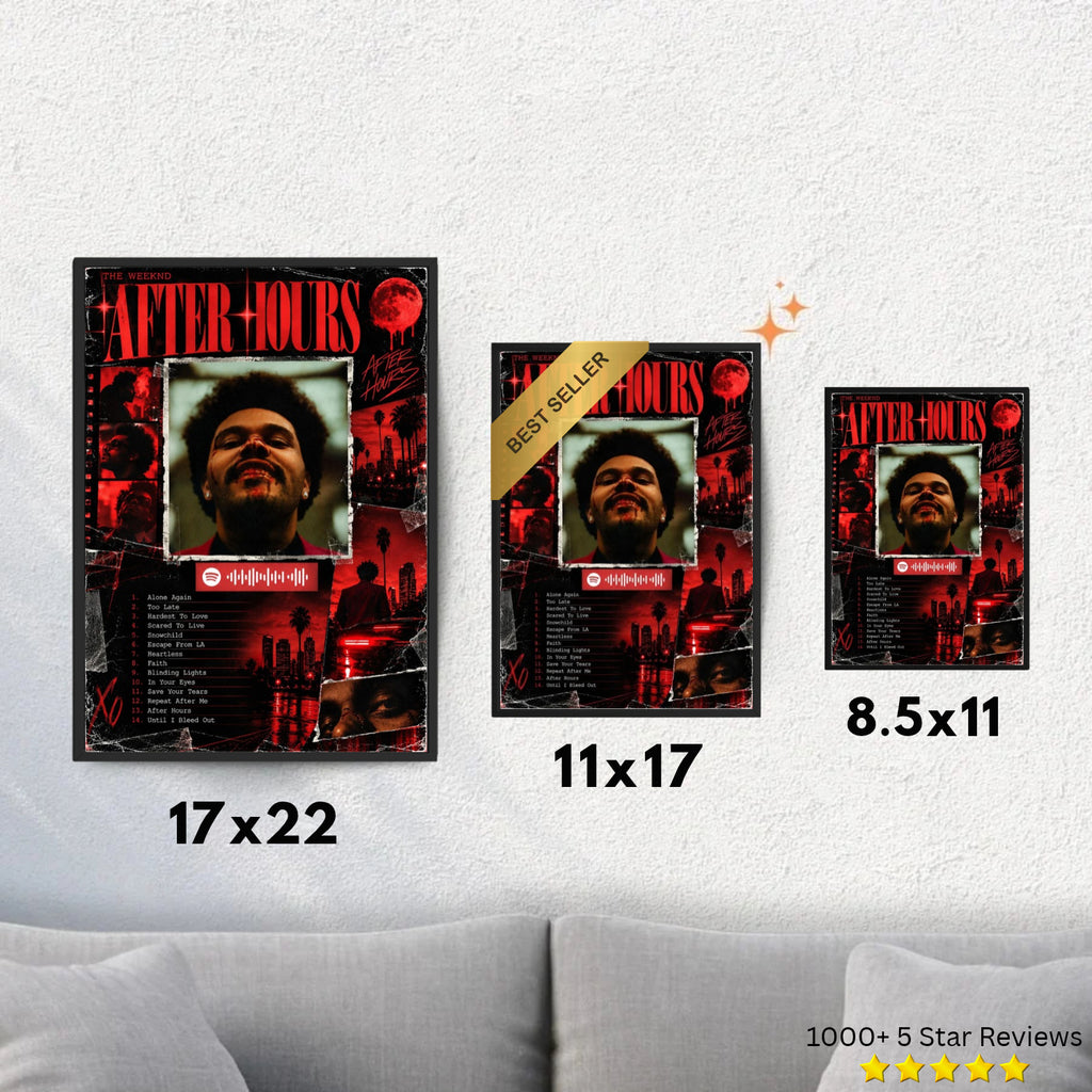 After Hours - The Weeknd Inspired Album Poster - USA