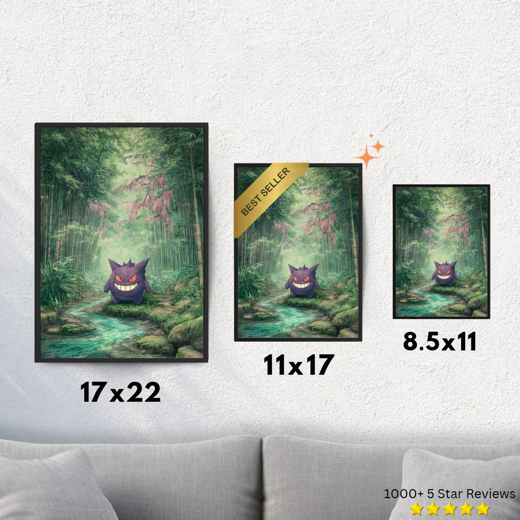 Gengar - Pokemon Inspired Album Poster - USA