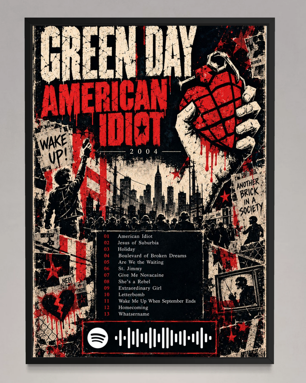 American Idiot - Green Day Inspired Album Poster - USA