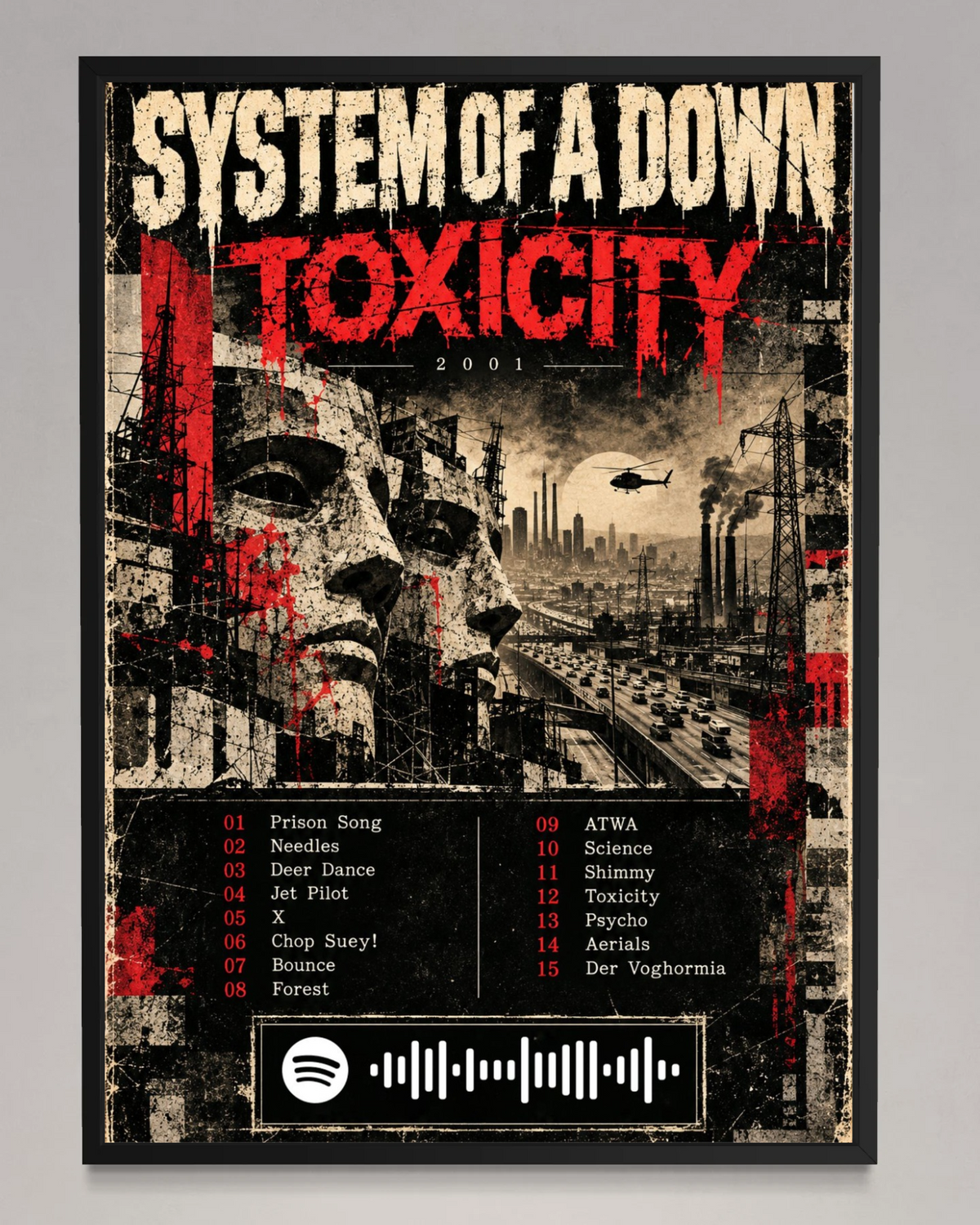 Toxicity - System of a Down Inspired Album Poster - USA
