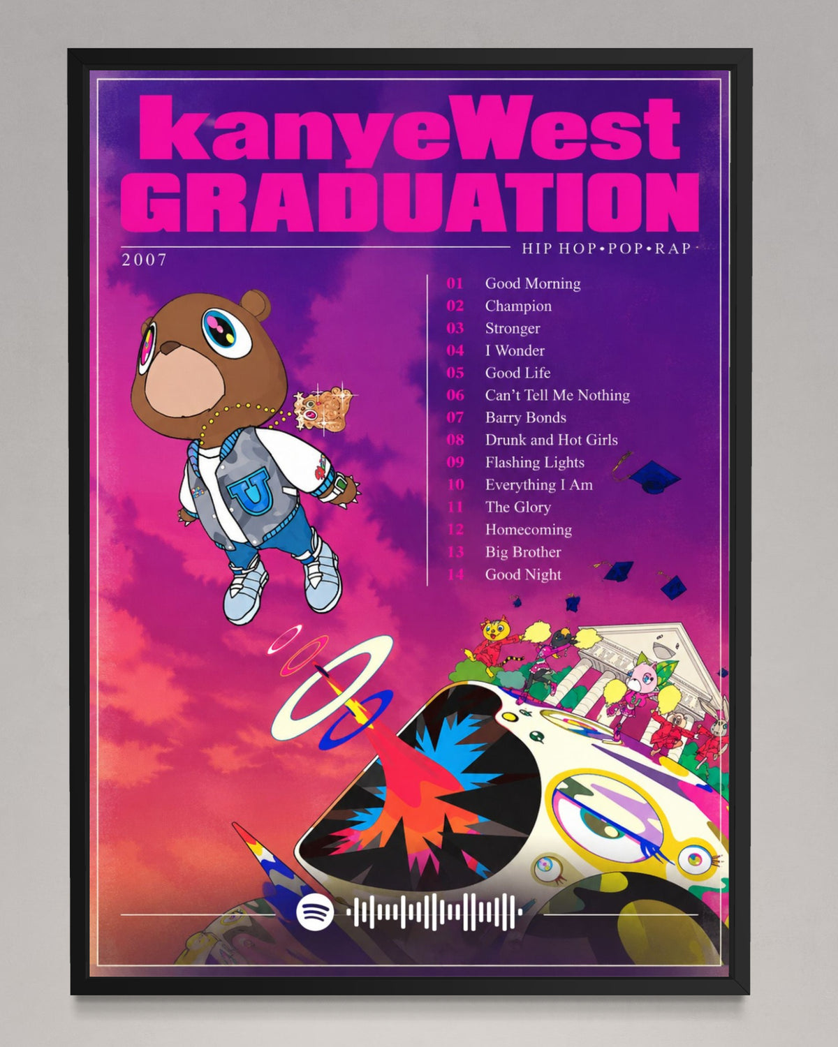 Graduation - Kanye West Inspired Album Poster - USA