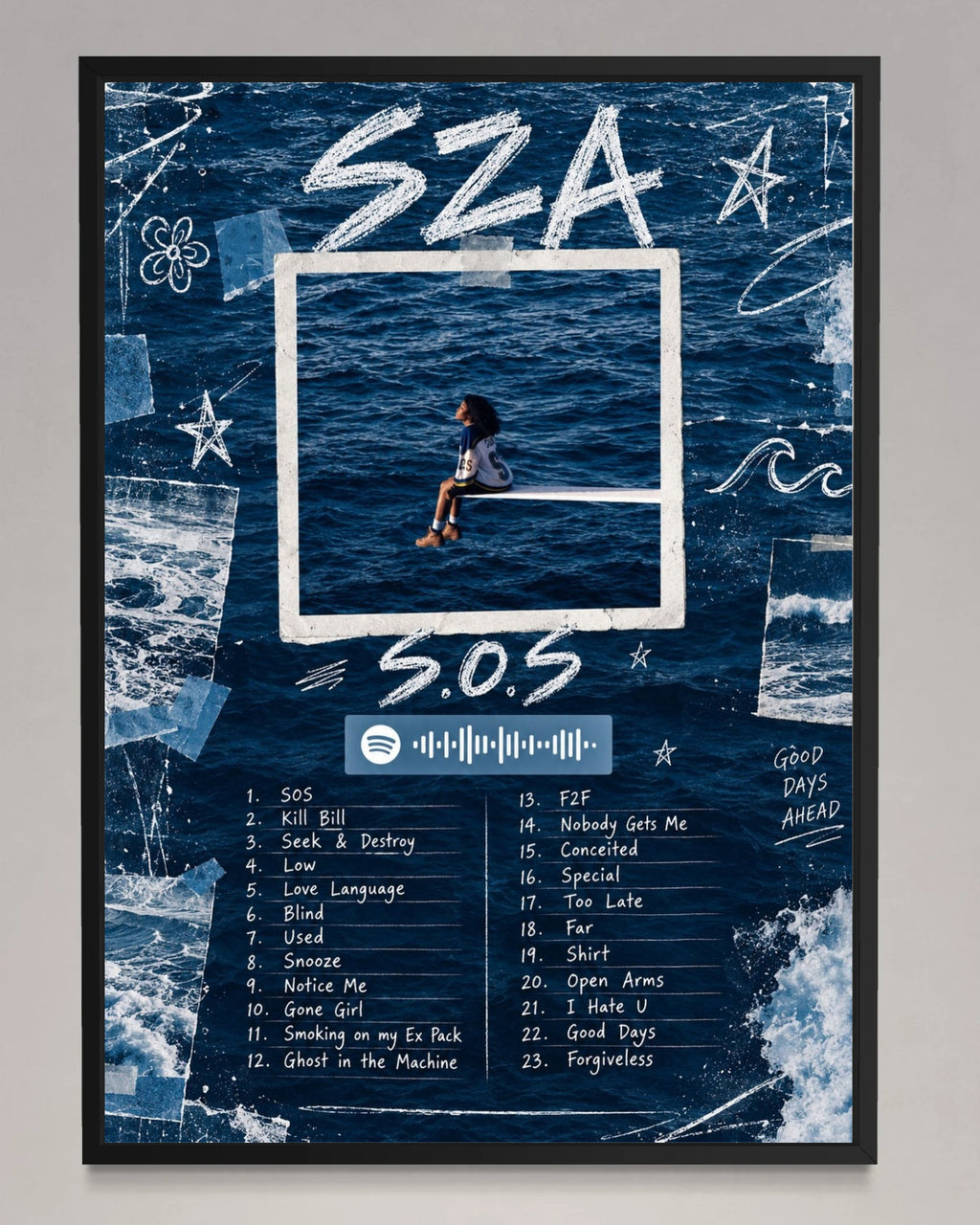 SOS - SZA Inspired Album Poster - USA