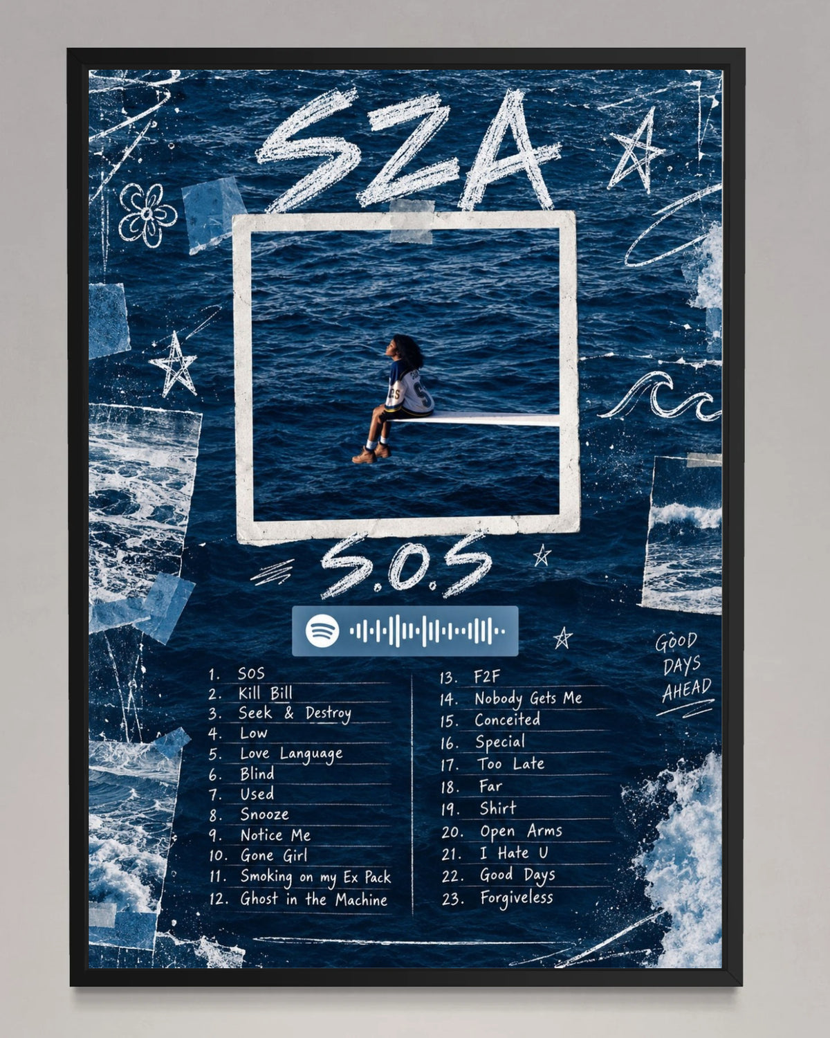 SOS - SZA Inspired Album Poster - USA