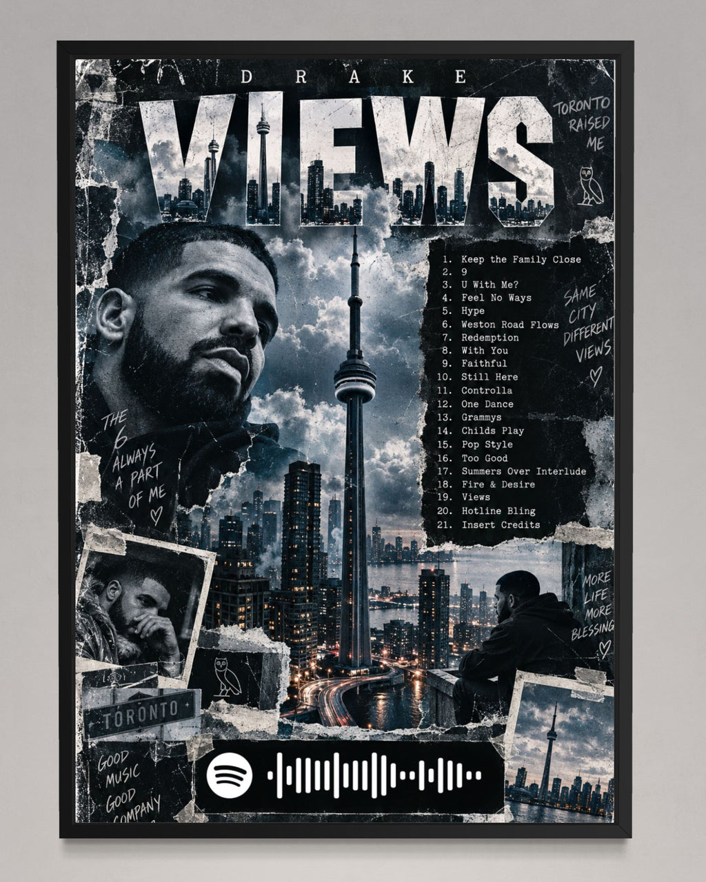 Views - Drake Inspired Album Poster - USA
