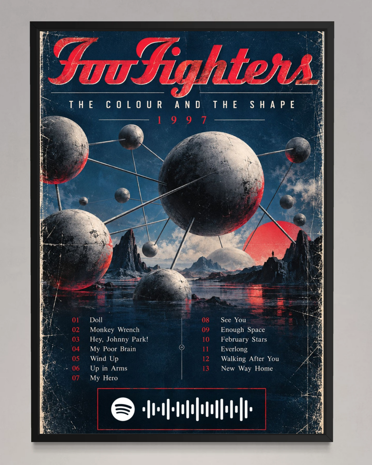 The Colour and the Shape - Foo Fighters Inspired Album Poster - USA