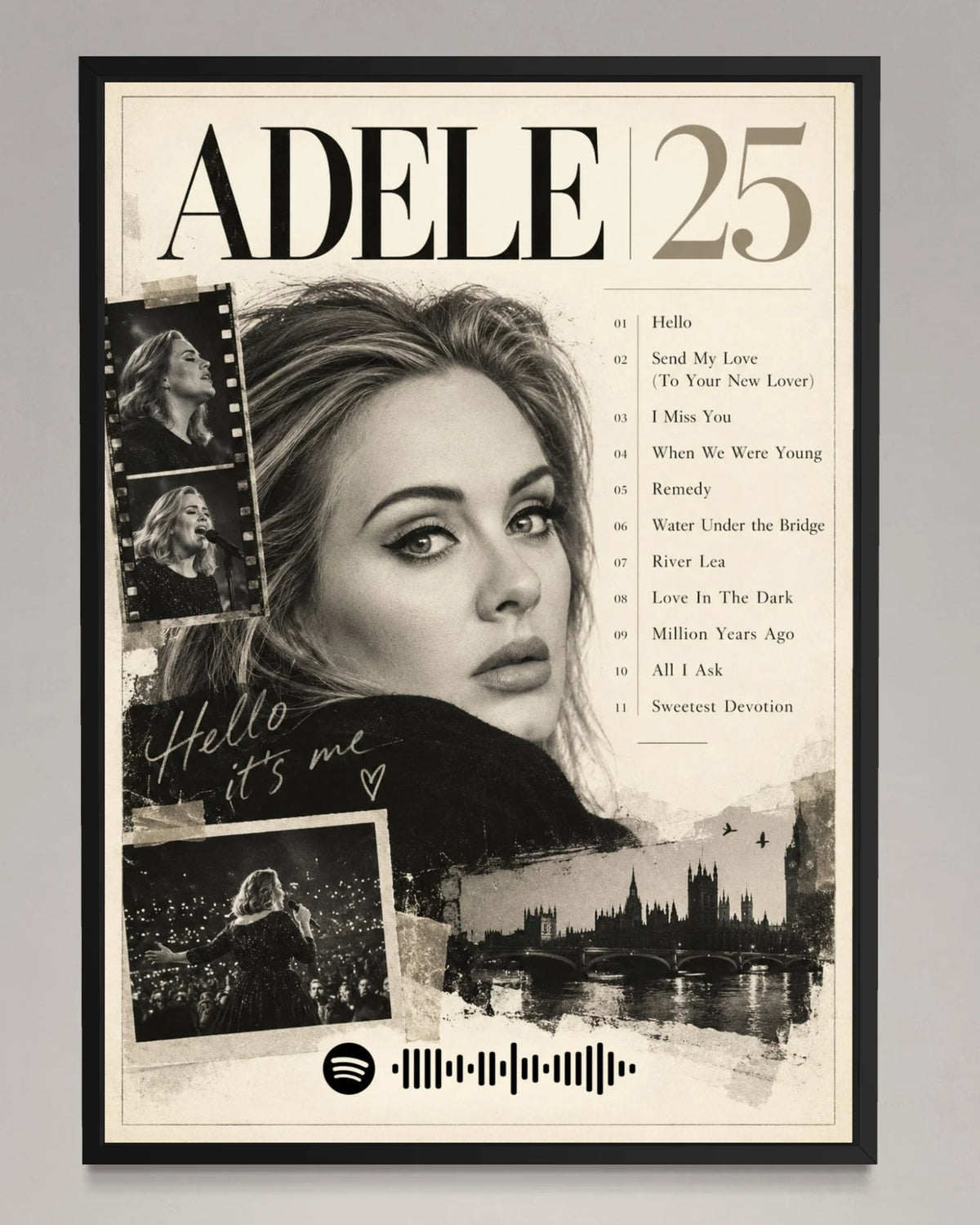 25 - Adele Inspired Album Poster - USA