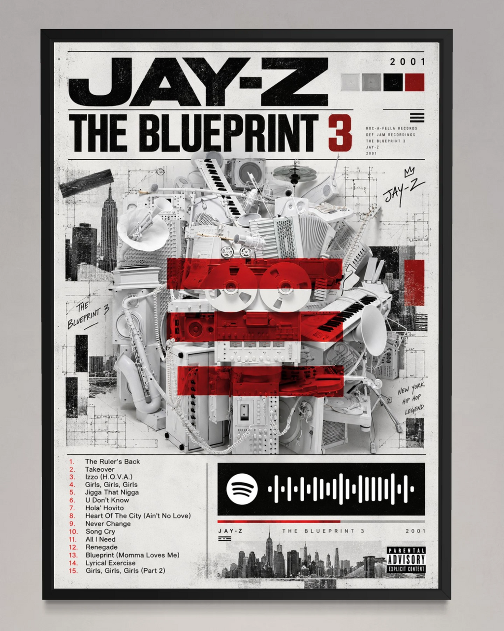 The Blueprint - Jay-Z Inspired Album Poster - USA