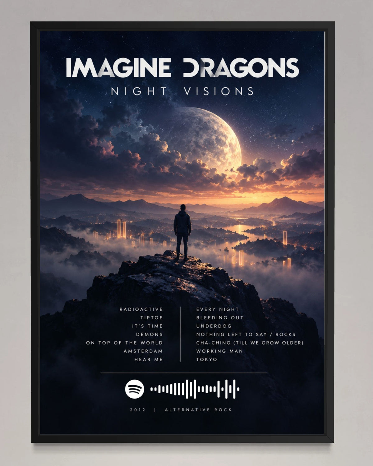 Night Visions - Imagine Dragons Inspired Album Poster - USA