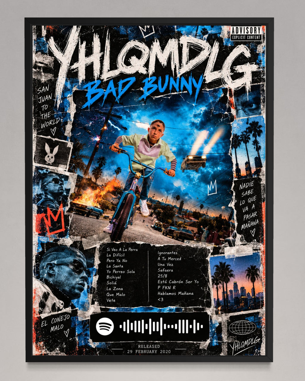 YHLQMDLG - Bad Bunny Inspired Album Poster - USA