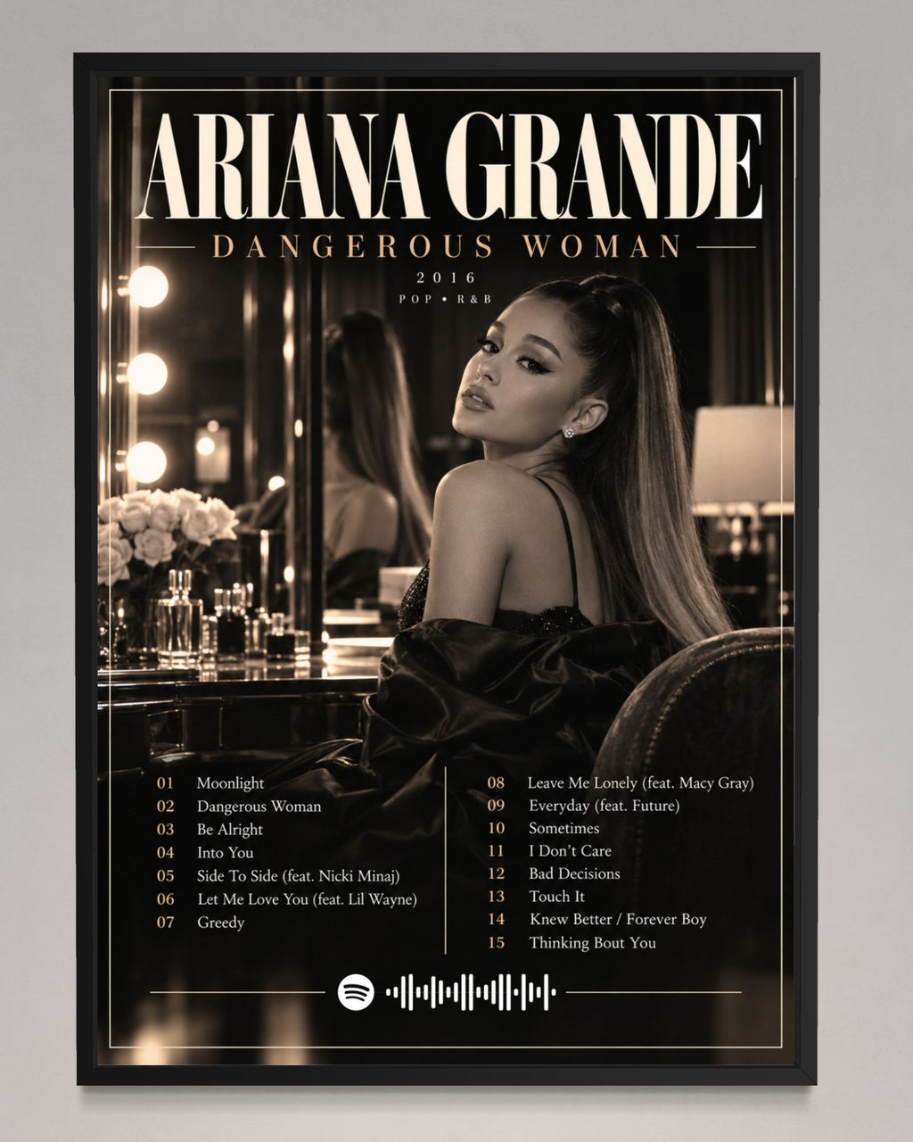 Dangerous Woman - Ariana Grande Inspired Album Poster - USA