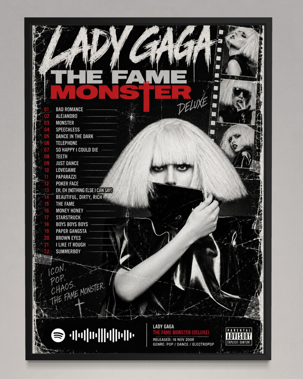 The Fame Monster - Lady Gaga Inspired Album Poster - USA