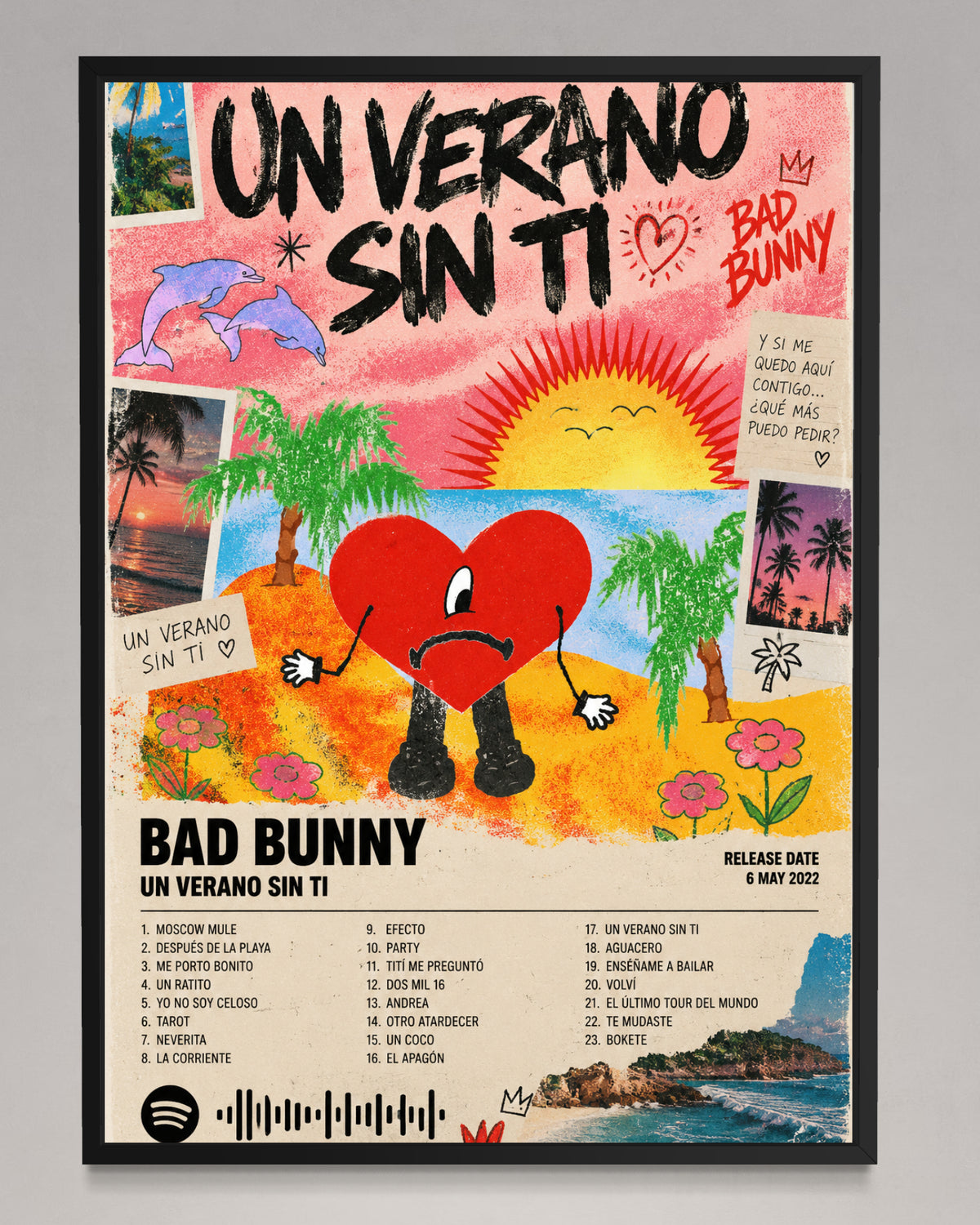Un Verano Sin Ti - Bad Bunny Inspired Album Poster - USA