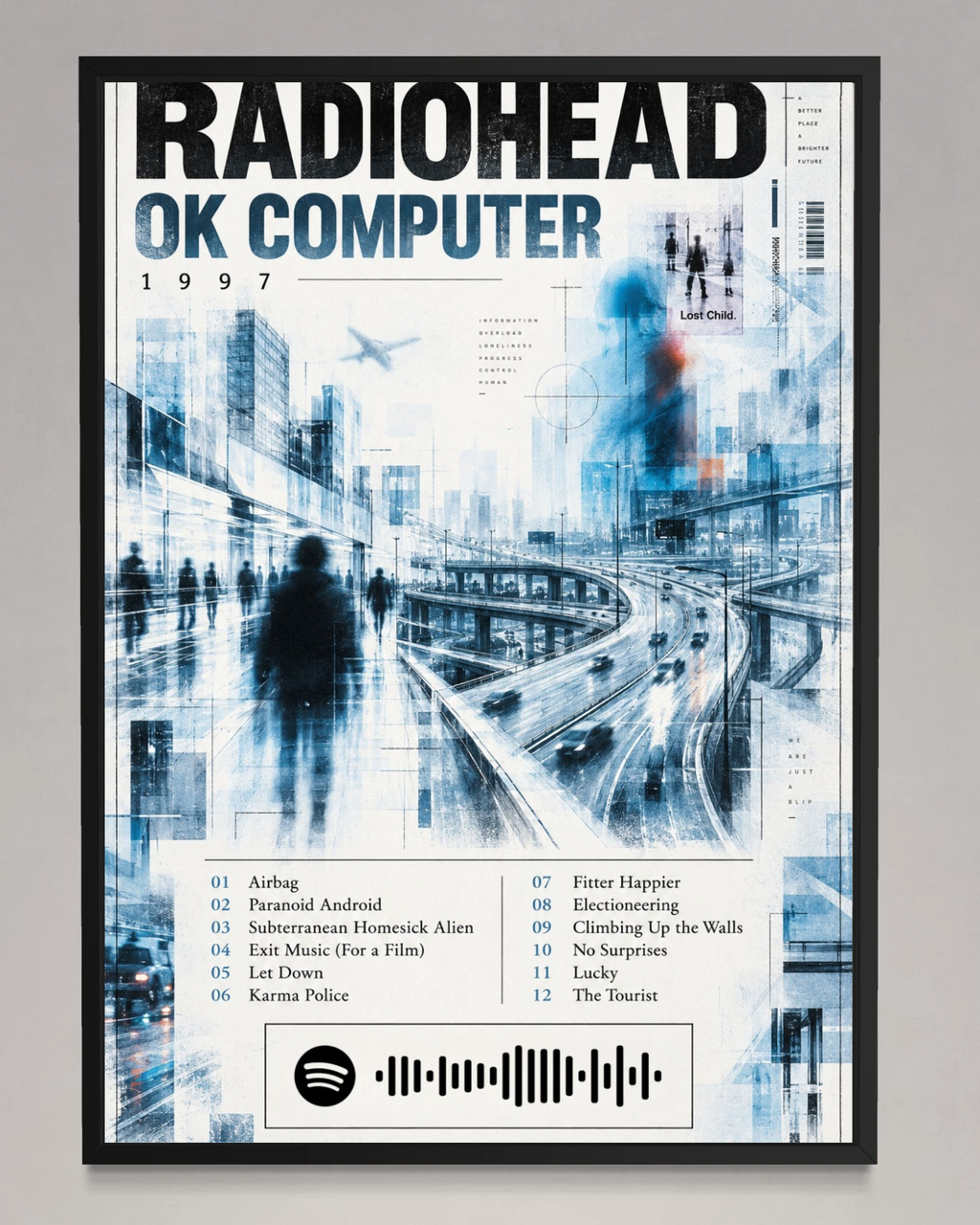 OK Computer - Radiohead Inspired Album Poster - USA