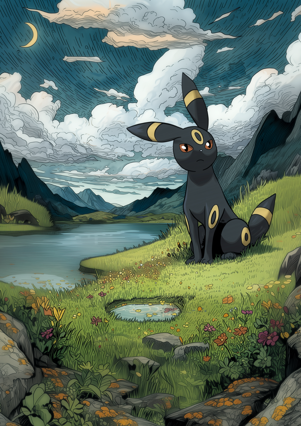 Umbreon - Pokemon Inspired Album Poster - USA