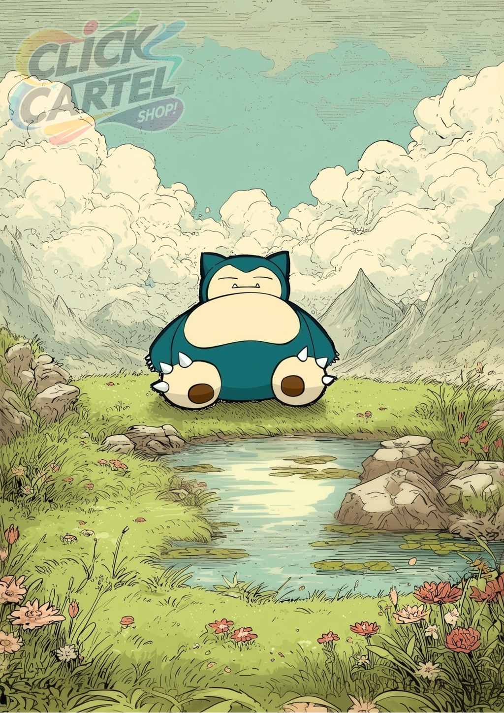 Snorlax - Pokemon Inspired Album Poster - USA
