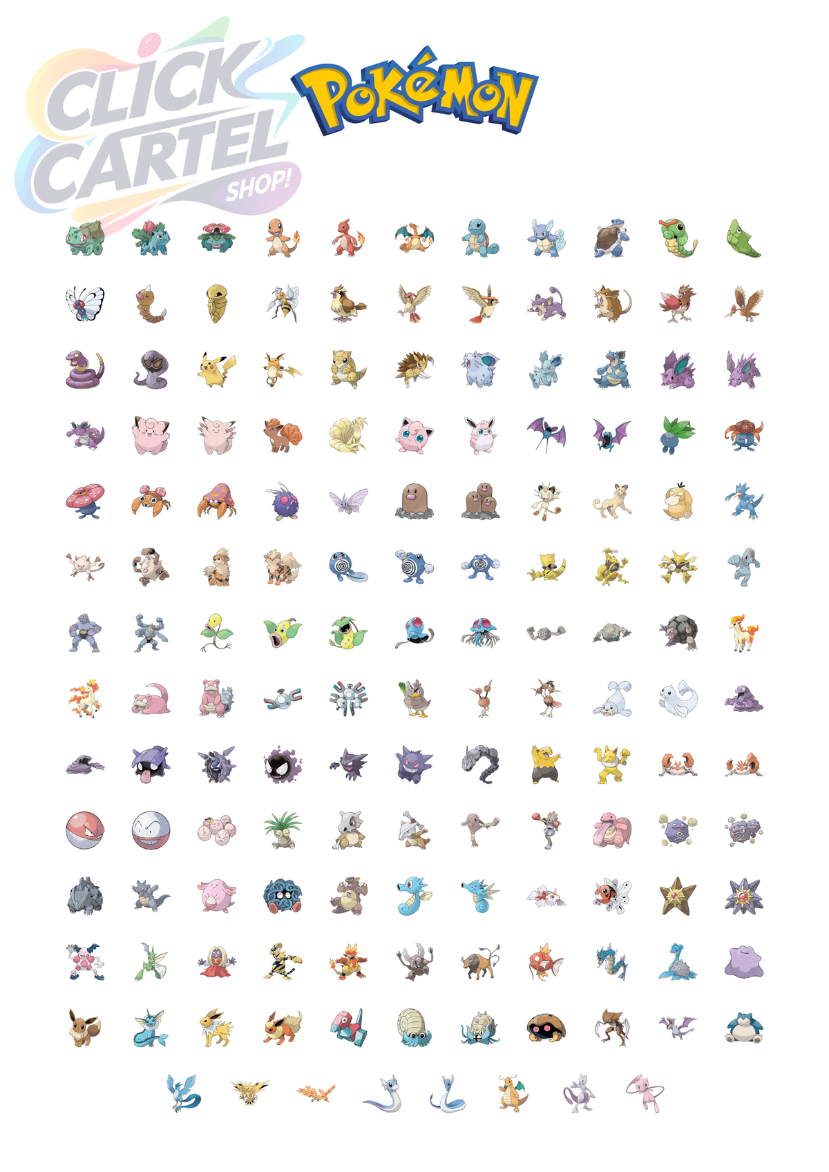 Pokedex (Gen 1) - Pokemon Inspired Album Poster - USA
