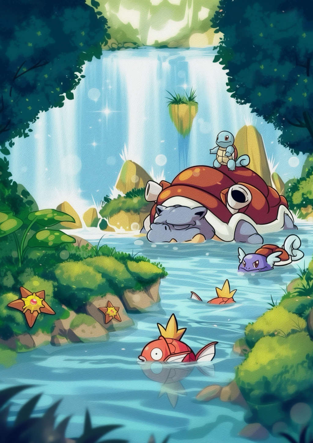 Team Water - Pokemon Inspired Album Poster - USA