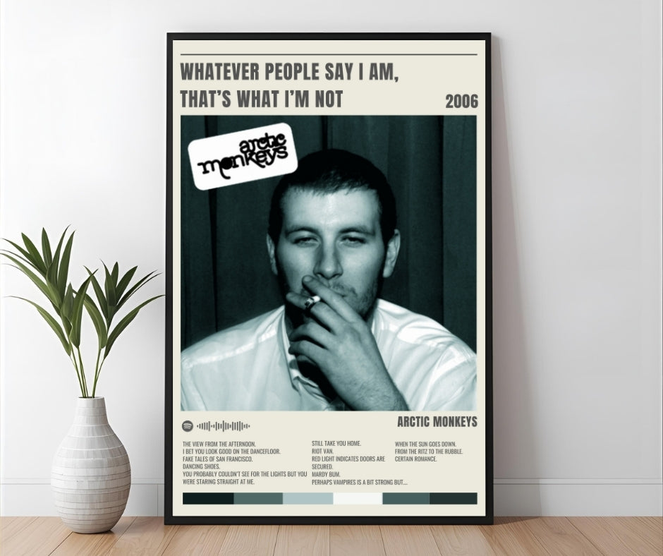 WHATEVER PEOPLE SAY I AM, THAT’S WHAT I’M NOT - Arctic Monkeys Inspired Album Track Poster - USA