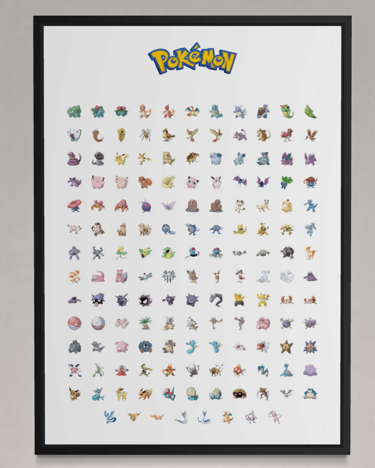 Pokedex (Gen 1) - Pokemon Inspired Album Poster - USA