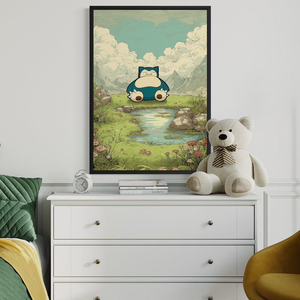 Snorlax - Pokemon Inspired Album Poster - USA