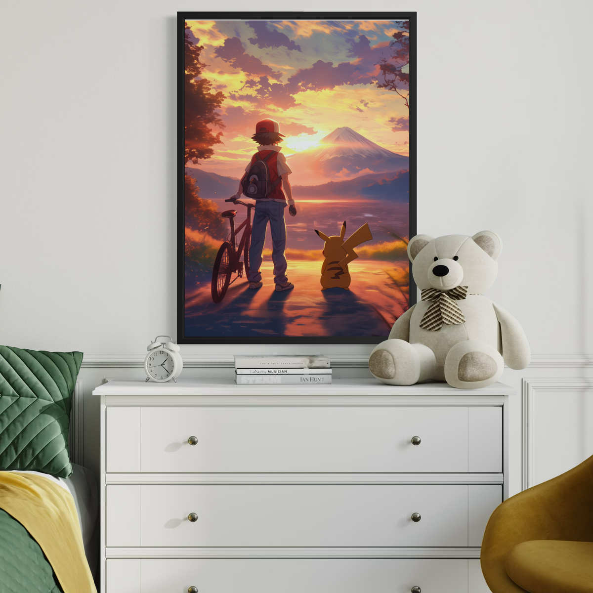 Ash & Pikachu Chasing Horizons - Pokemon Inspired Album Poster - USA