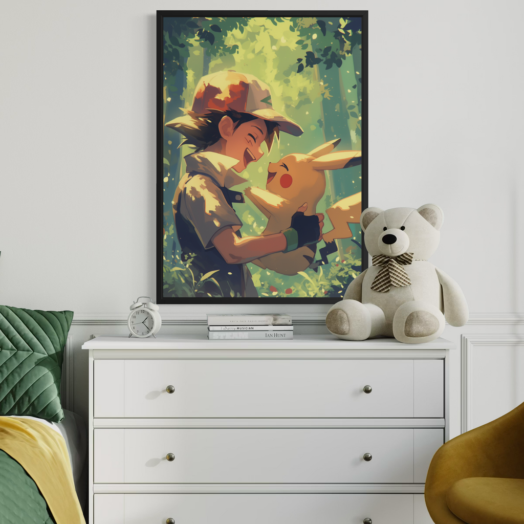 Ash & Pikachu Best Friends - Pokemon Inspired Album Poster - USA
