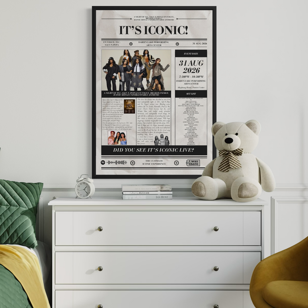 It's Iconic Tour - Personalised Newspaper Style Concert Poster (USA Tour)