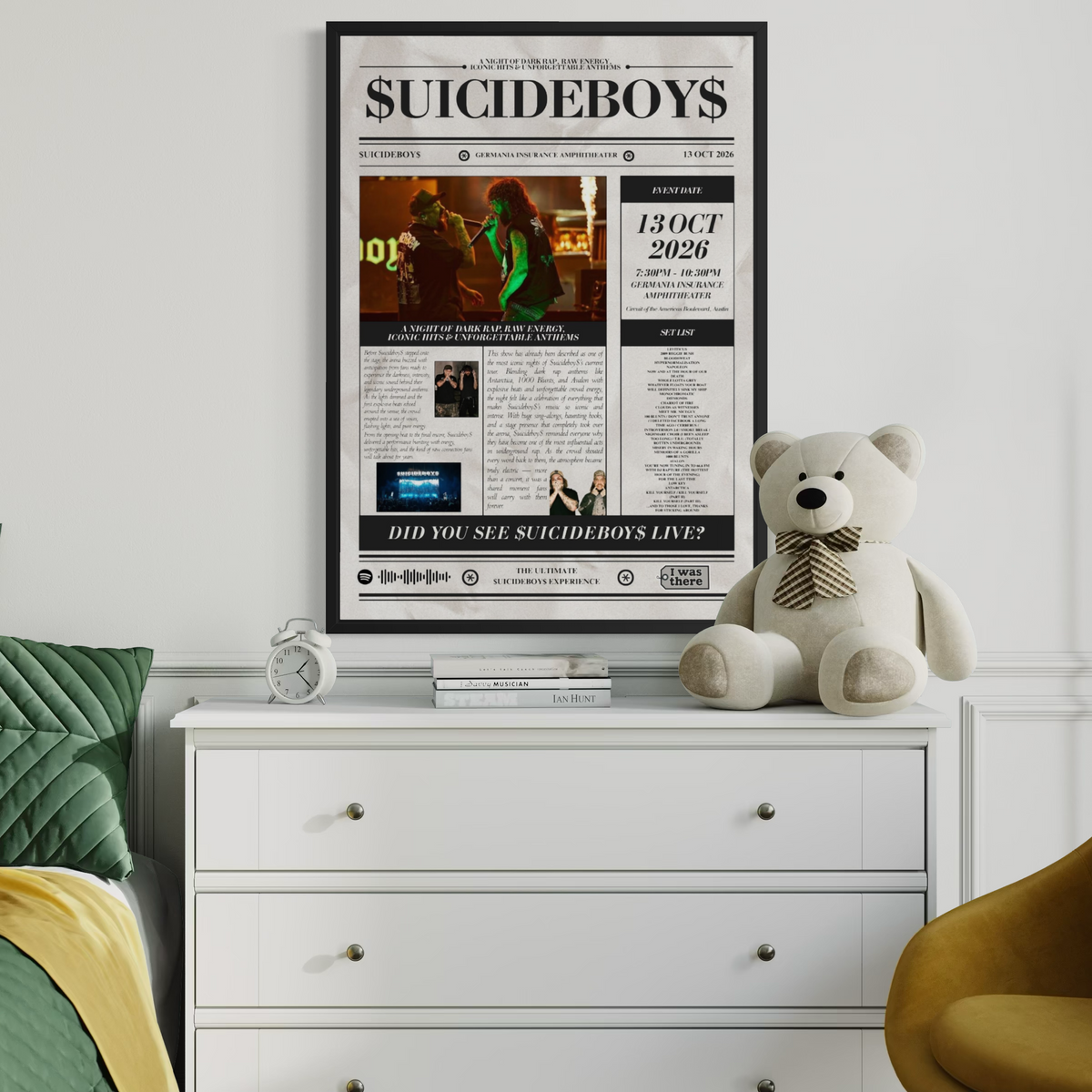 $UICIDEBOY$ - Personalised Newspaper Style Concert Poster (USA Tour)