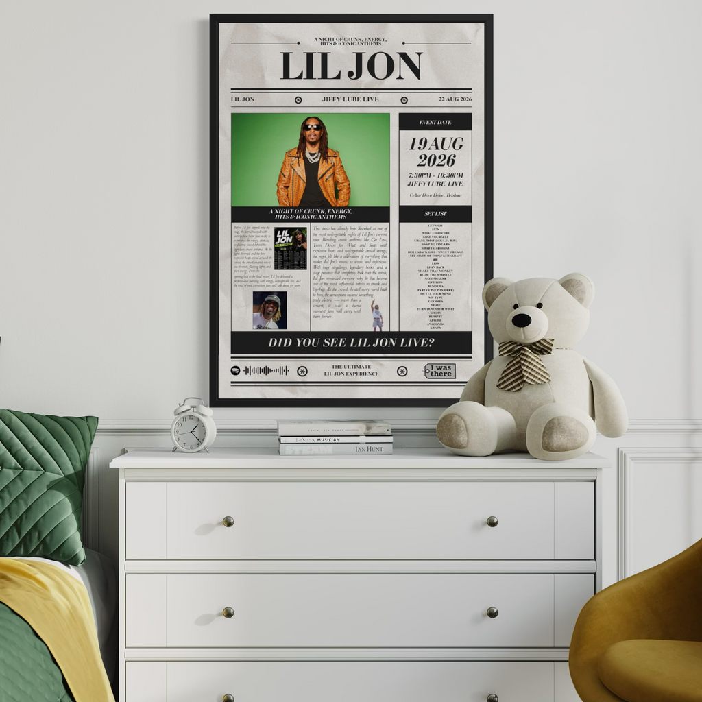 Lil Jon - Personalised Newspaper Style Concert Poster (USA Tour)