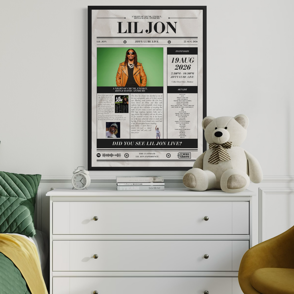 Lil Jon - Personalised Newspaper Style Concert Poster (USA Tour)