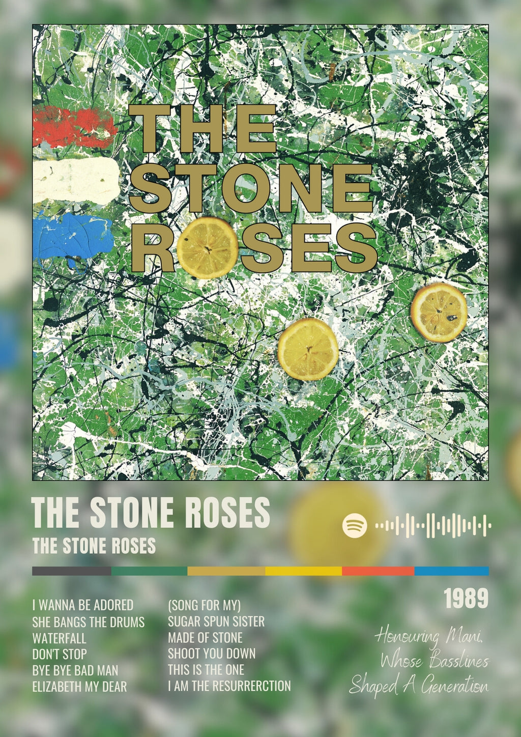 The Stone Roses - Mani Tribute Poster - USA