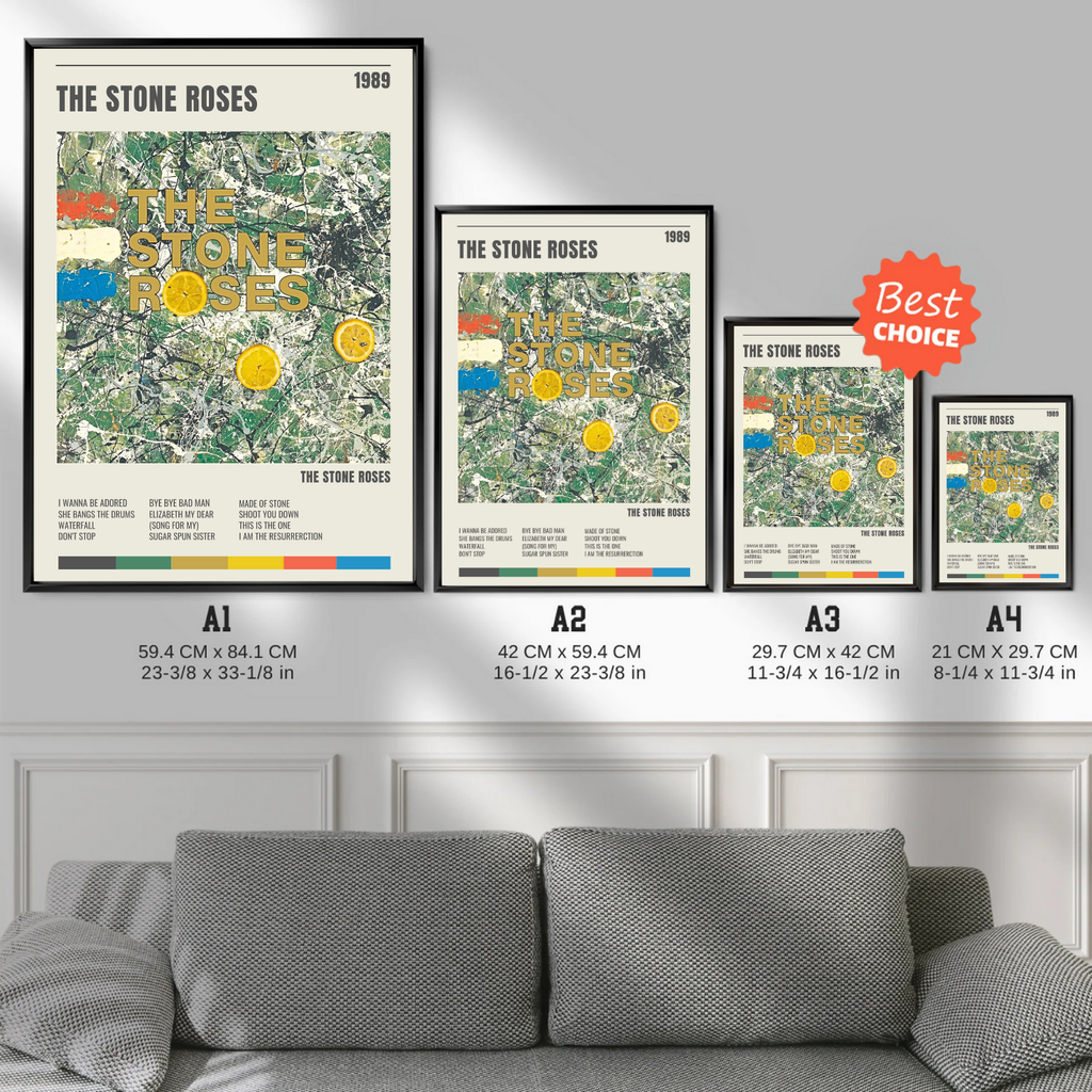 The Stone Roses Album Track Poster - Stone Roses Inspired Print - USA